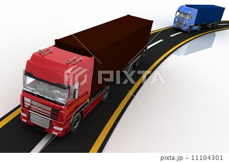 Trucks on freeway. Concept of logistics 11104301