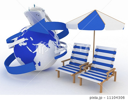 Passenger ship and furniture for beach Passenger ship and furniture for beach 11104306
