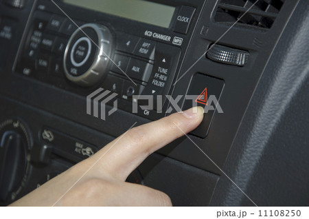 A female hand pushing the power button A female hand pushing the power button 11108250