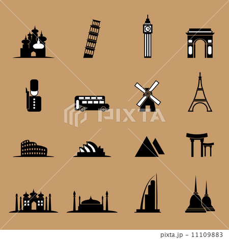 Travel icons set 11109883