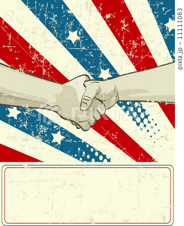 Patriotic design with handshake 11111063