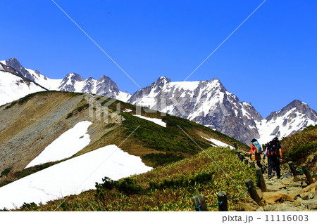 不帰の剣を望む登山道 11116003