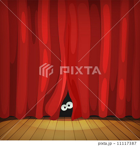 behind the curtain illustration