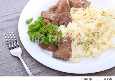 Spaghetti with beef on the table 11118356