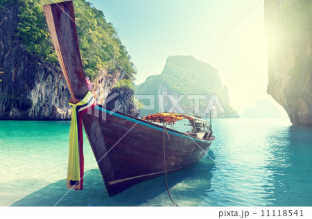 boat and islands in andaman sea Thailand boat and islands in andaman sea Thailand 11118541