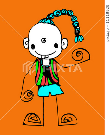 Cute cartoon people man and woman in Jaidee Family Style 11119929