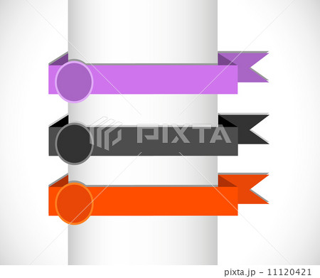 set of banners and ribbons 11120421