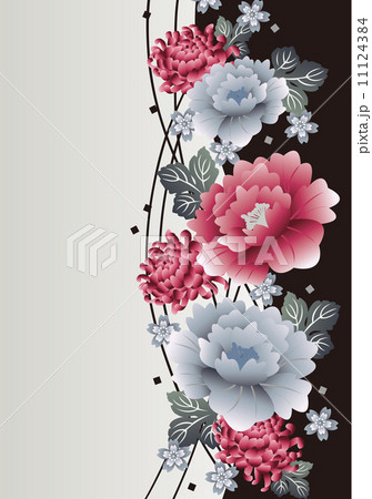 菊と牡丹の背景 11124384