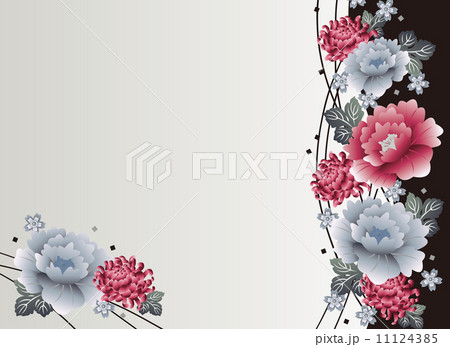 菊と牡丹の背景 11124385
