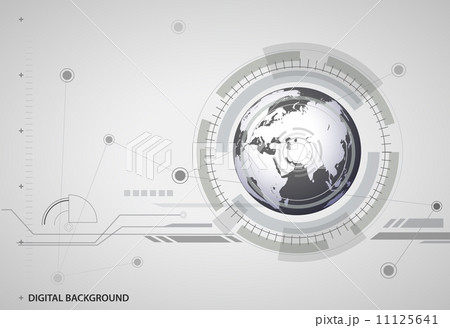 vector abstract hitech digital global background.  11125641