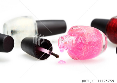 colorful nail polish set on white background isolated colorful nail polish set on white background isolated 11125759