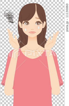 薄毛に悩む女性 薄毛に悩む女性 11130860