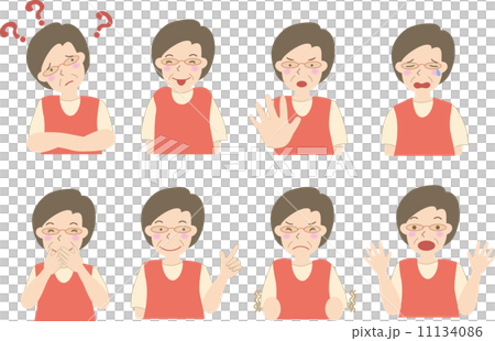 高級女性的面部表情 11134086