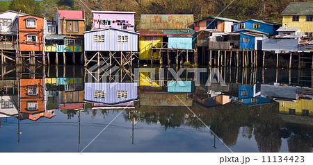 Palafitos Houses, Patagonia, Chiloe, Chile 11134423