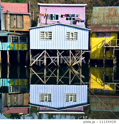 Palafitos Houses, Patagonia, Chiloe, Chile 11134426