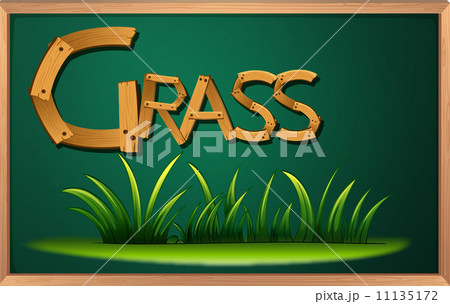 A blackboard with grass A blackboard with grass 11135172