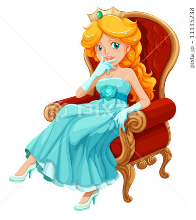 A princess wearing a blue gown A princess wearing a blue gown 11135238