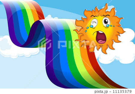 A crying sun near the rainbow A crying sun near the rainbow 11135379