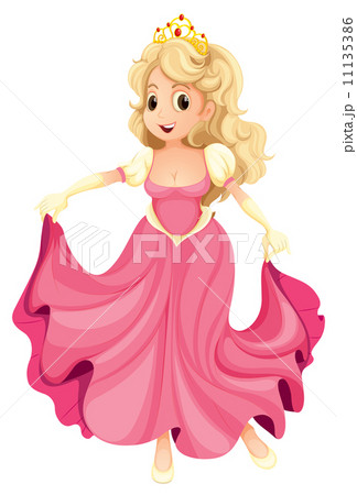 A princess with a pink gown A princess with a pink gown 11135386