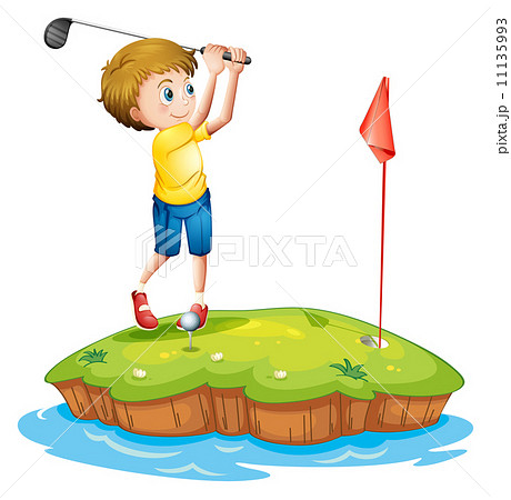 A young man playing golf A young man playing golf 11135993