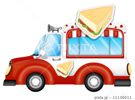 A vehicle selling sandwiches 11136011