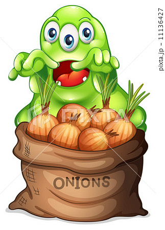 A sack of onions with a monster A sack of onions with a monster 11136427