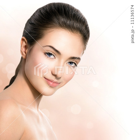 Spa girl. Natural beauty teen model girl face closeup 11136574