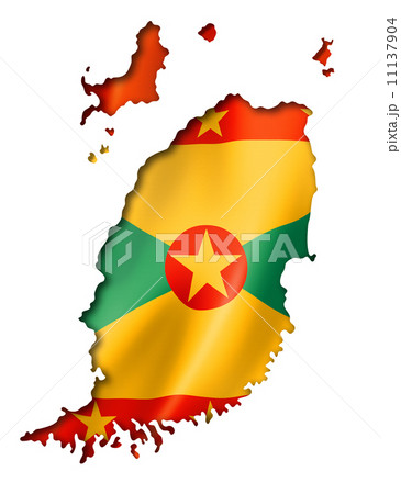 Grenada flag map 11137904