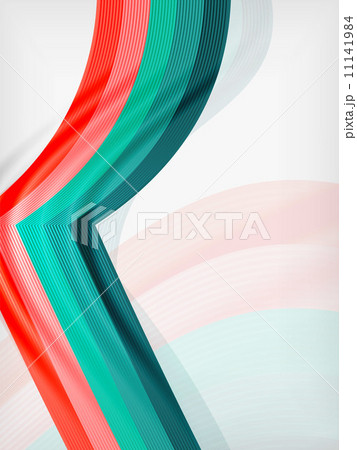Rainbow color wave abstraction design template 11141984