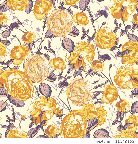 Beautiful Vintage Seamless Roses Background  11143155
