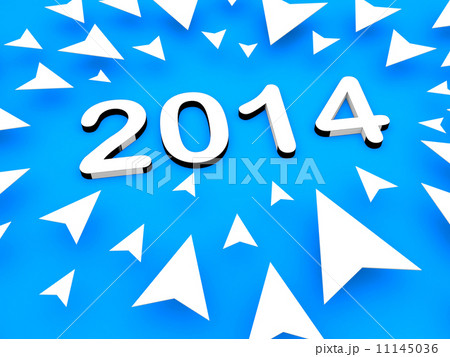 3d arrow with 2014 text 11145036