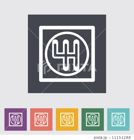 Gear single flat icon. 11151288