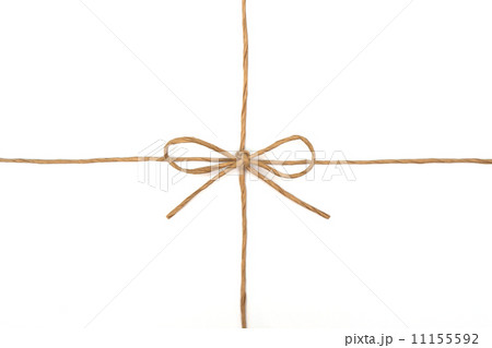 String tied in a bow on white 11155592