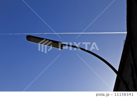 street light with vapor on blue sky 11156341