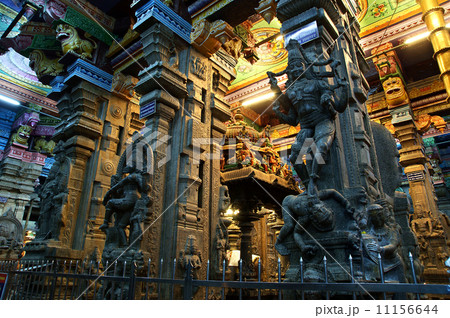 Inside of Meenakshi hindu temple in Madurai, India Inside of Meenakshi hindu temple in Madurai, India 11156644