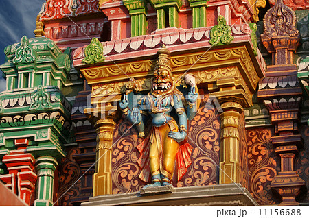 Traditional statues of gods and goddesses in the Hindu temple 11156688