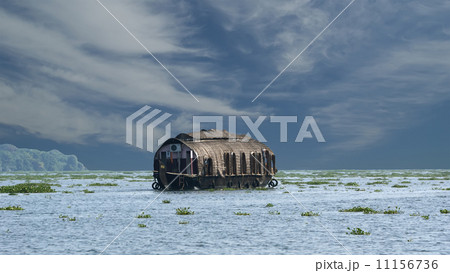 House boat in the Kerala (India) Backwaters.  11156736