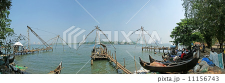 Chinese fishing nets, Cochin, South India 11156743