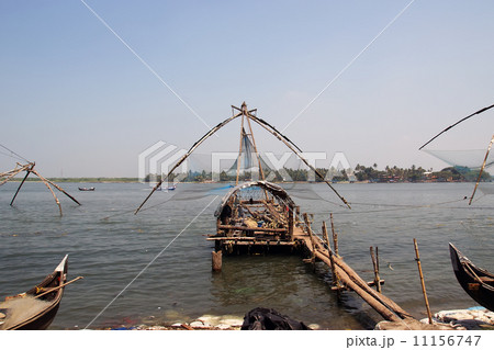 Chinese fishing nets, Cochin, South India 11156747