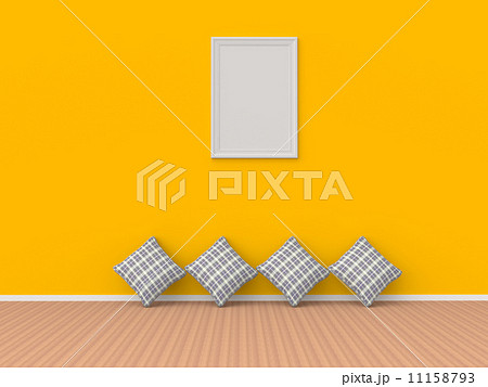 3d frame and pillow in interior 3d frame and pillow in interior 11158793