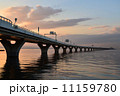 夕暮れの東京湾アクアブリッジ 11159780