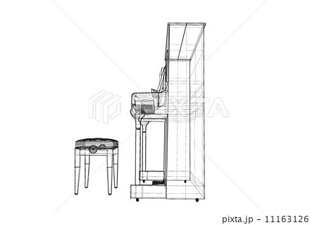 Antique Piano with path 11163126