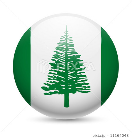 Round glossy icon of Norfolk Island Round glossy icon of Norfolk Island 11164048
