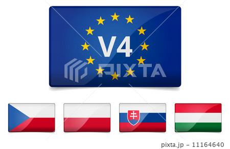 V4 Visegrad group country flag 11164640