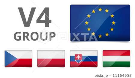V4 Visegrad group country flag V4 Visegrad group country flag 11164652