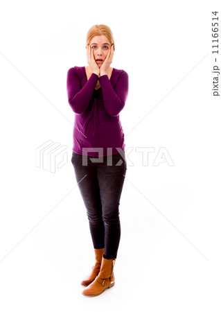 Young woman looking scared 11166514