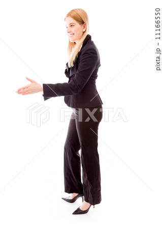 Businesswoman offering hand for handshake Businesswoman offering hand for handshake 11166550