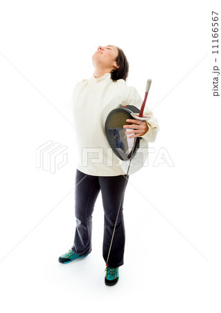 Female fencer looking sad Female fencer looking sad 11166567
