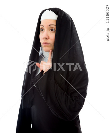 Young nun thinking Young nun thinking 11166627