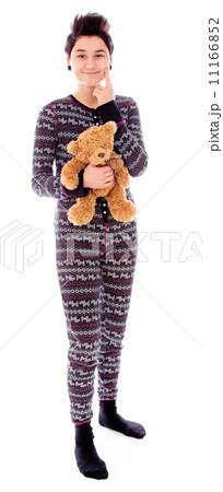 Young woman smiling with teddy bear Young woman smiling with teddy bear 11166852